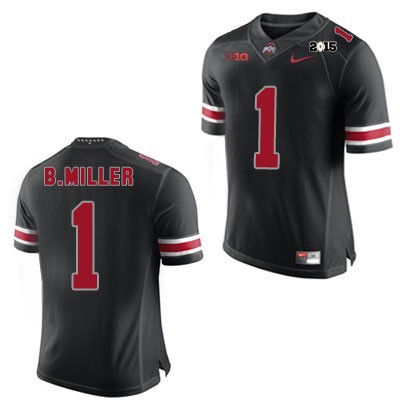 Ohio State Buckeyes Men's Braxton Miller #1 Black Authentic Nike 2015 Patch College NCAA Stitched Football Jersey TA19M82JQ